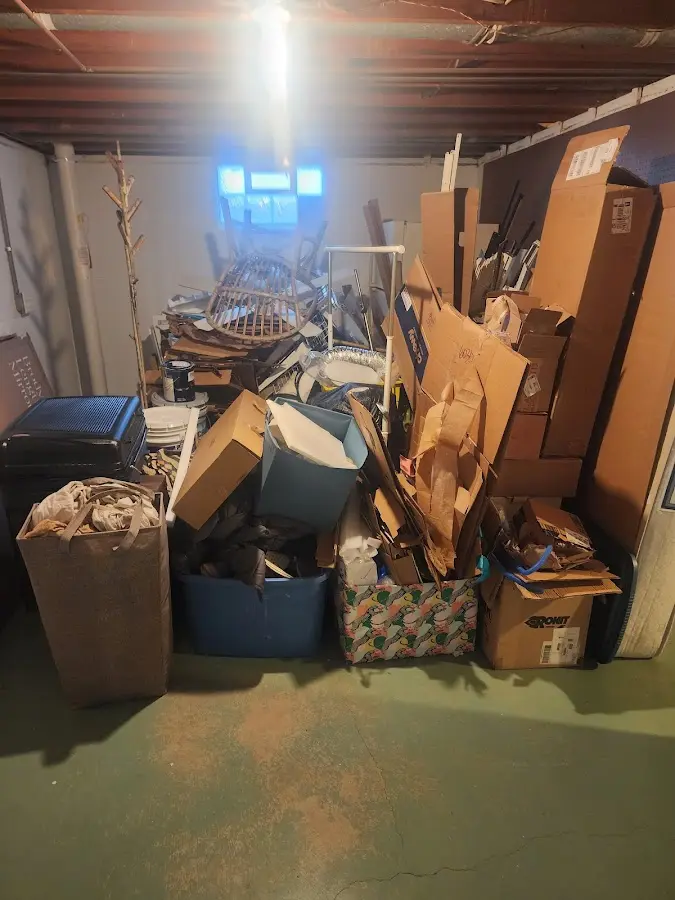 Roll-off dumpster container at job site for 20 Yard Dumpster Rental in Richmond